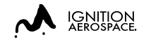 An image of the Ignition Aerospace logo stylised to look like mountains